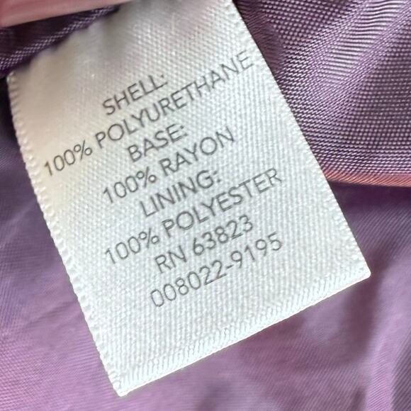 CJ Banks Plus sz. 1X Purple vegan leather full zip blazer, jacket classic #4264 - Picture 8 of 9